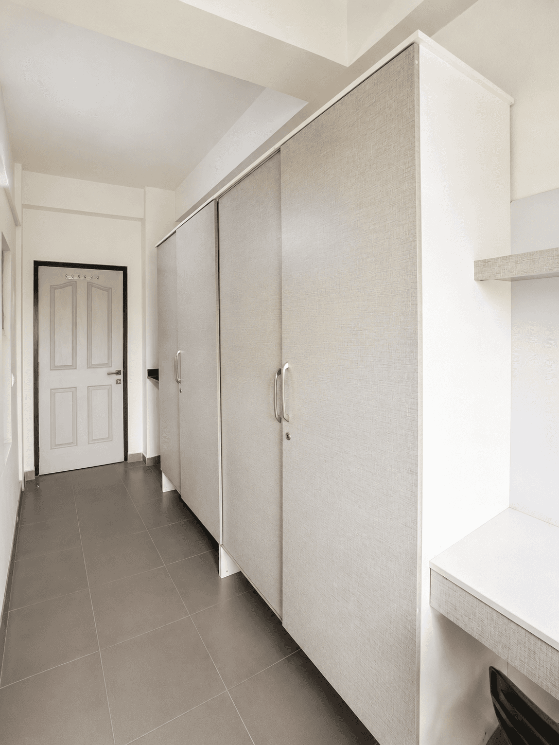 white and brown kitchen cabinet